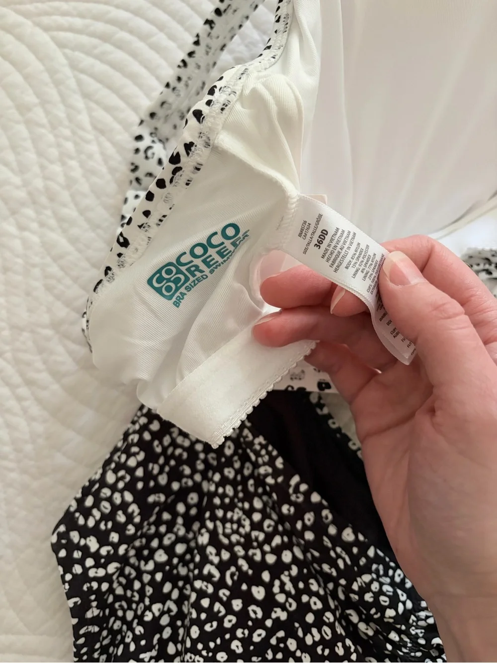 Coco Reef Black and White Leopard Print One-Piece Swimsuit - Picture 3 of 3